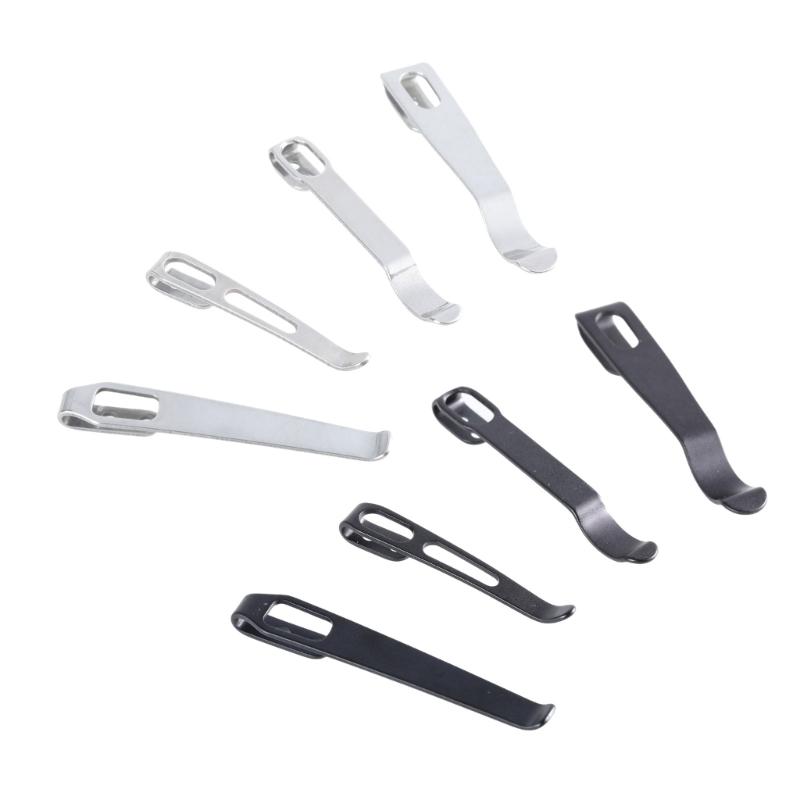 Stainless Steel Cutter Pockets Clip Back Clamp With 3Pcs Screws Make Cutter Back Clip Replacement Accessories Parts