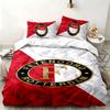 Feyenoord Rotterdam Set de 3 piezas Perfecto para uso en el dormitorio Cómodo juego de cama incluye una funda nórdica y dos fundas de almohada Ideal regalo de cumpleaños o Navidad