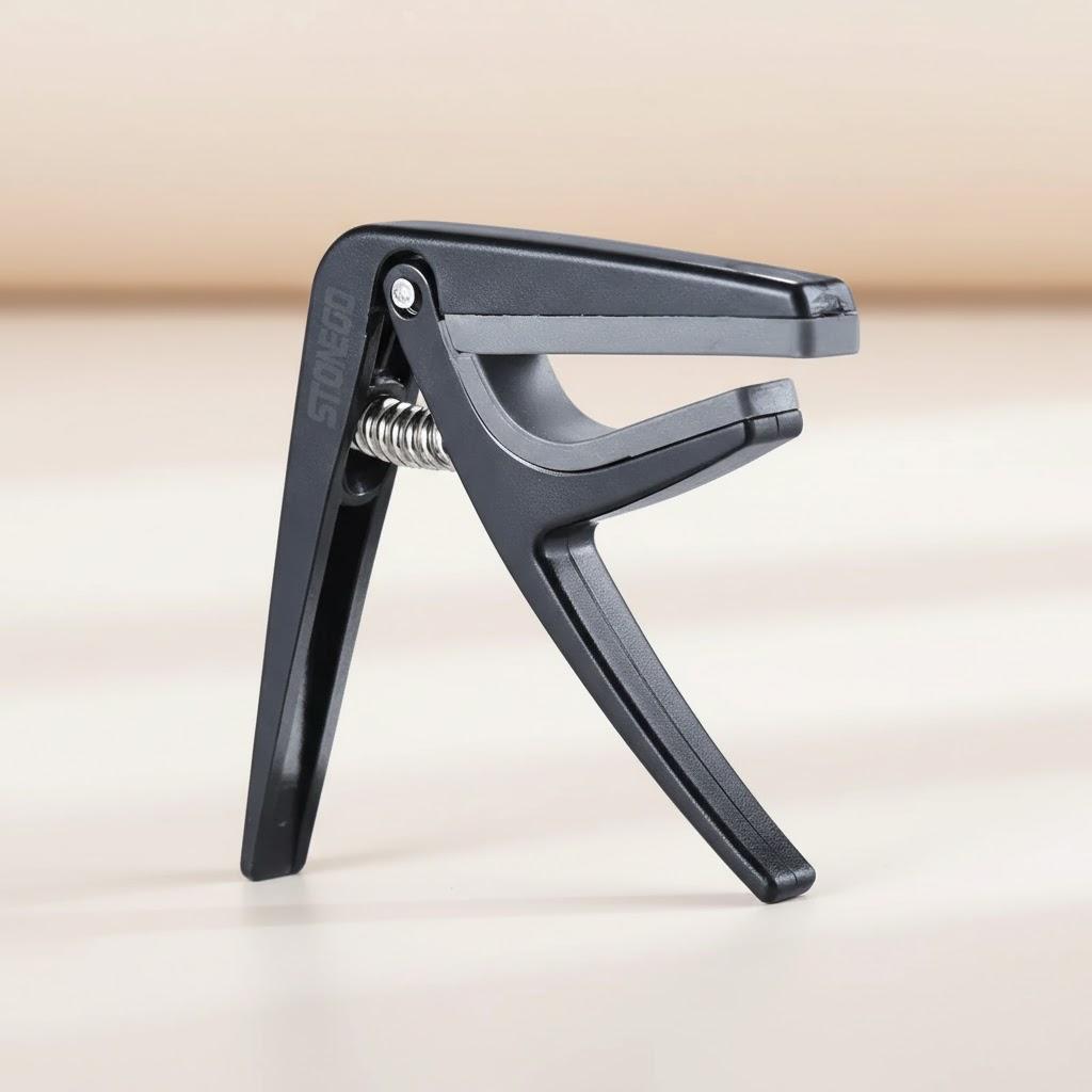 Professional One Handed Quick Change Ukulele Guitar Capo Plastic Steel Black Clip On Capo Tuner