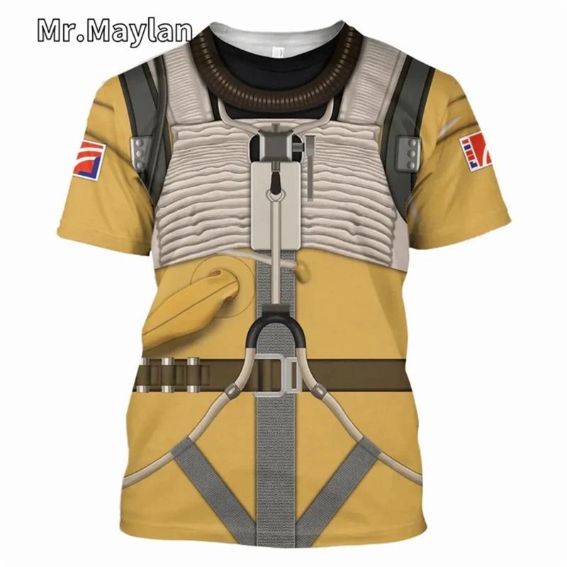 Darth Vader Theme 3D Print Sports Quick-dry Breathable T-shirt Men Cosplay Street Casual Fashion Short Sleeve Clothes Top Summer