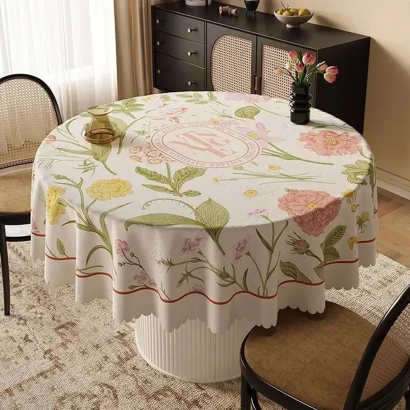 PVC Waterdicht Groot Rond Tafelkleed Huishoudelijk Rond Koffietafel Tafelhoes Licht Luxe Ronde Tafel Decoratie Tafelkleed 120x120cm