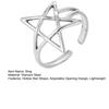 Thumb Ring Hollow Star Shape Adjustable Opening Design Finger Ring Titanium Steel Finger Band Versatile Jewelry Gift