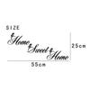 New Style 'Home Sweet Home' Proverb Wall Sticker for Living Room/Bedroom - Exquisite Carving KS069