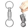 Aluminum Alloy Quick Release Swivel Keychain Detachable Pull Apart Metal Keychain Dual Split Keychains EDC Tool EDC Outdoor Tool