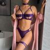 Sexy underwear, complex interweaving, adjustment mesh heavy industry four-piece leg ring