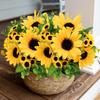 22 Heads Artificial Sunflowers Bouquet Home Garden Vase Decoration Silk Flowers Wedding Party Centerpieces Desktop DIY Decor