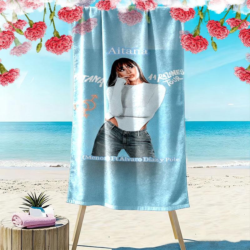 Aitana Print Beach Towel, Large Soft Quick Dry Towel for Beach Camping Swimming
