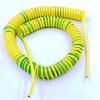 Yellow-Green Lightning Protection Grounding Wire: 0.75-6.0 Sq PU Retractable Spiral Coil