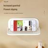 Wall-Mounted Foldable Storage Rack for Phones and Clothes in Bathroom