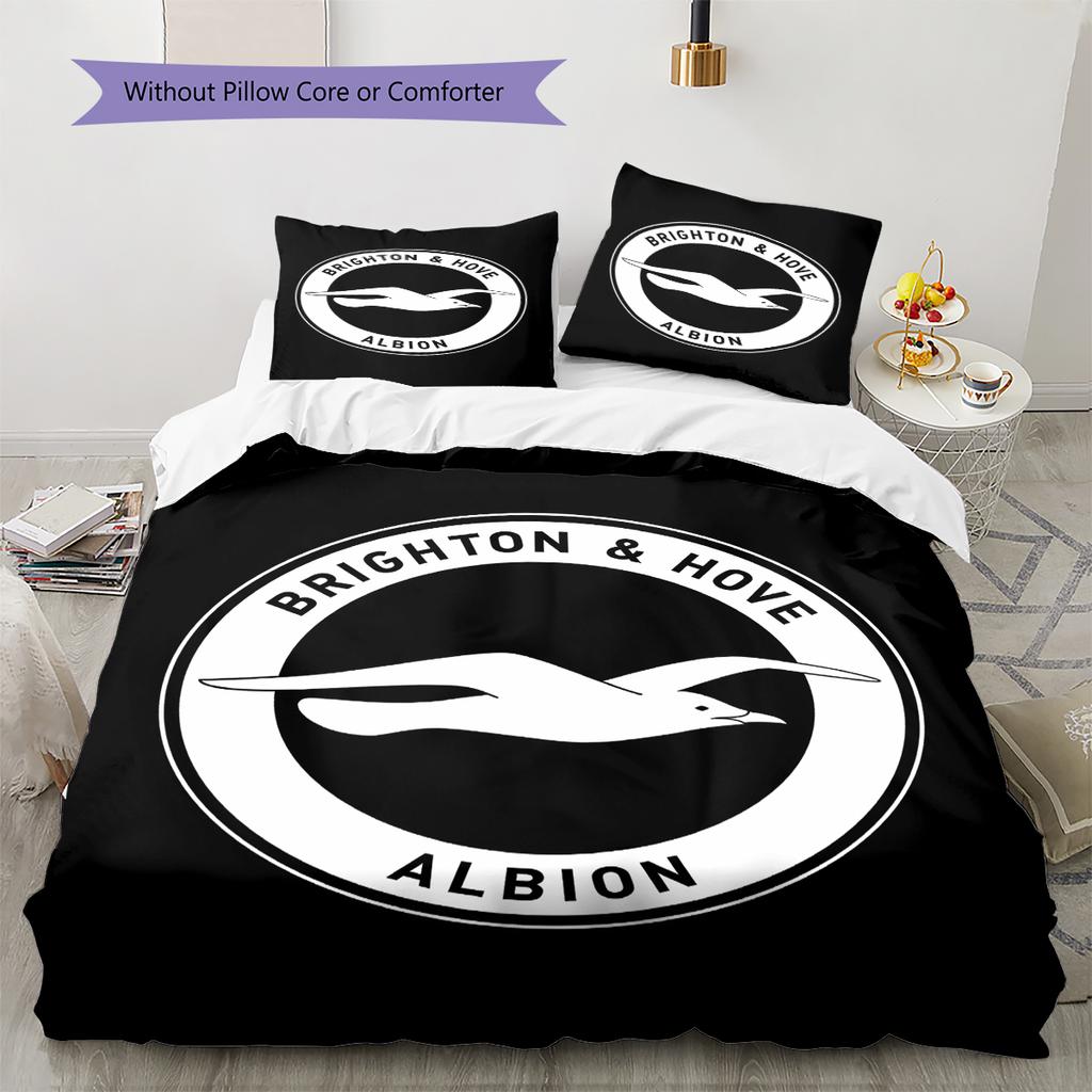 Brighton Muster Bettwäsche, Steppbett Set Bettbezug Kissenbezug Zuhause Geburtstagsgeschenk (1 Bettbezug + 2 Kissenbezüge, ohne Füllung)