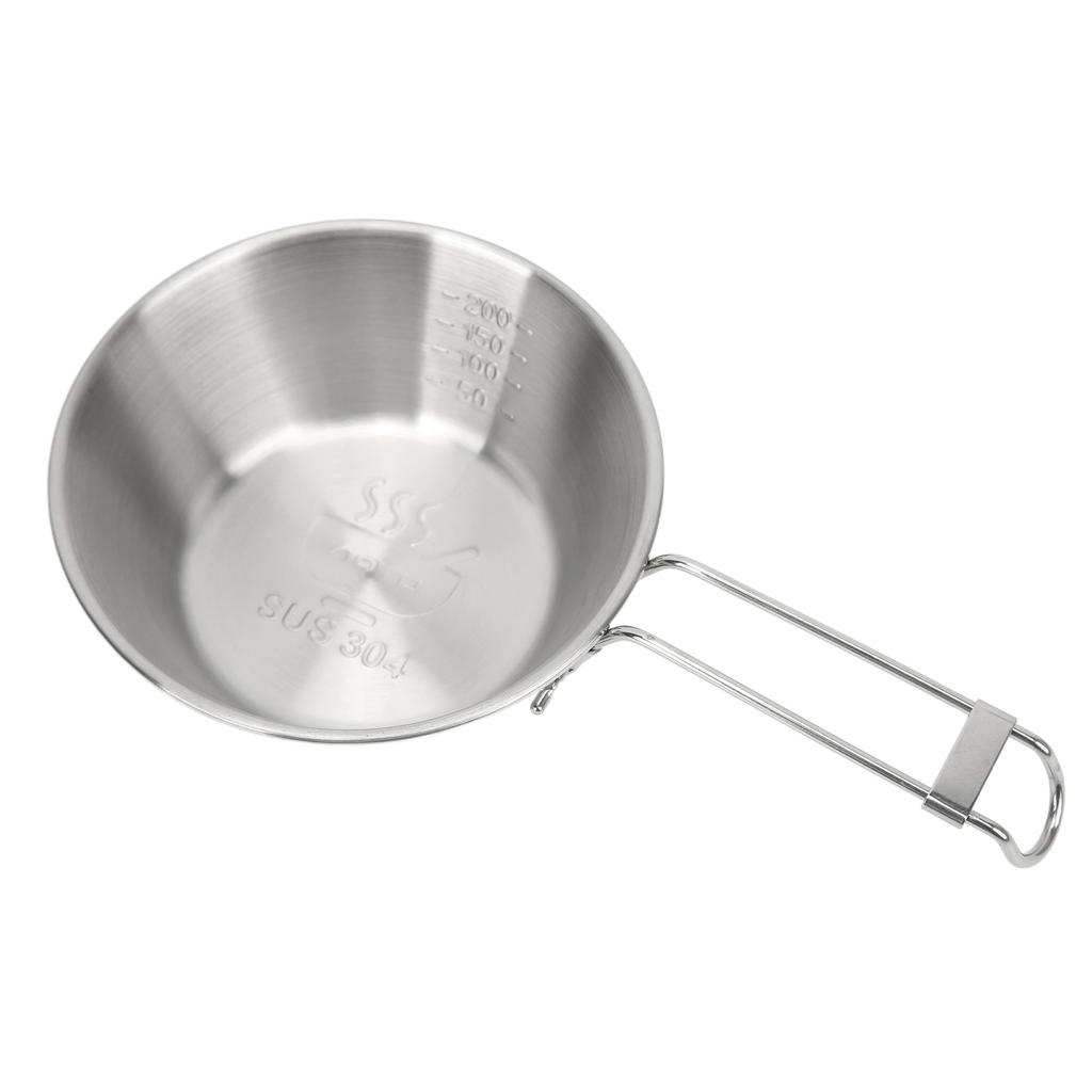 4Pcs Camping Bowls 300ml Stainless Steel Foldable Handle Widely Used Stainless Steel Bowls for Camping Hiking Outdoor