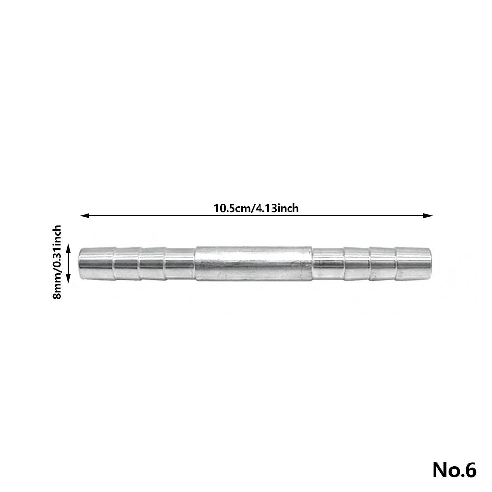 1pcs A/C Refrigerant Hose Barb Fitting 3/8 1/2 5/8 3/4 Straight Splice Push In Fitting Aluminium #6 #8 #10 #12 Car Accessories