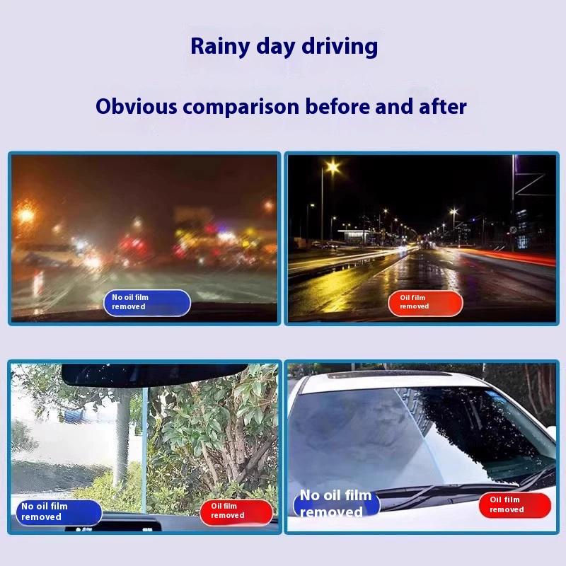 Car Glass Oil Film Remover Auto Detailing Powerful Glass Polishing Compound Windshield Cleaner Cleaning Brush Polish Car Tools