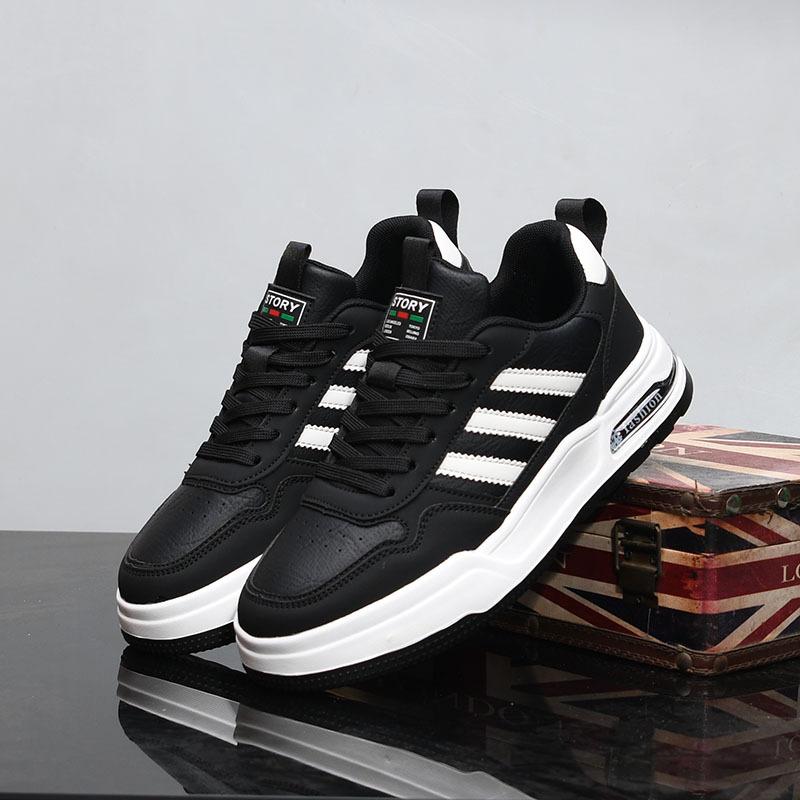 Spring and Summer Breathable New Casual Shoes Board Shoes Three Bars Classic Platform Shoes 2
