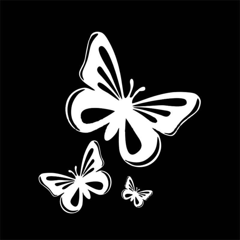 

Красивые бабочки наклейки на автомобиль модные виниловые наклейки для стайлинга автомобиля черно-белые наклейки на кузов автомобиля на окна автомобильные аксессуары