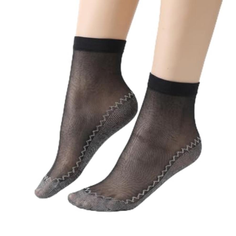 Sheer Socks, 12 Pairs Nylon Socks For Women Sheer Ankle Sock Women Ankle Stockings Silk Sock