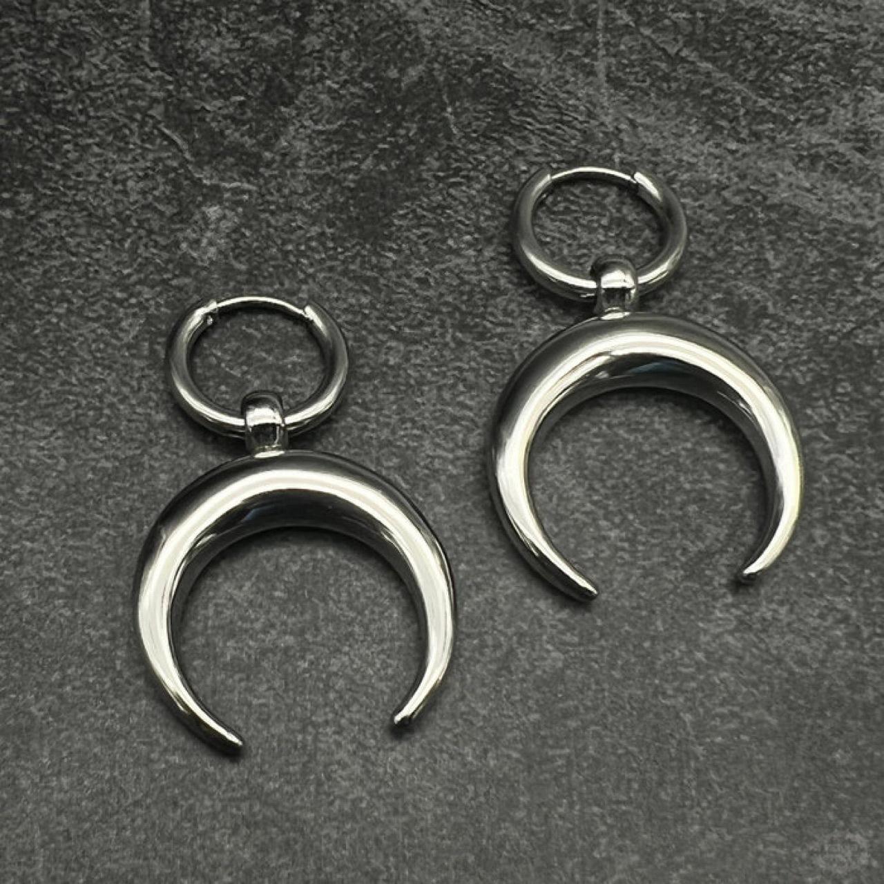 

Hip Hop Harajuku Moon Retro Minimalist Metal C-shaped Earrings