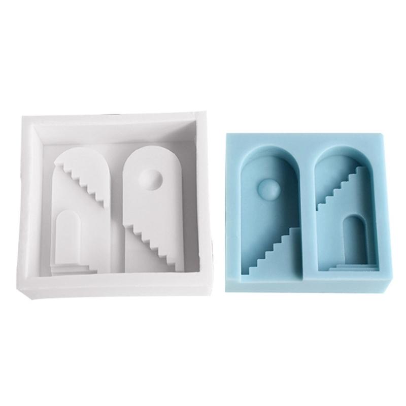 

Geometric Soap Molds Scented Candle Mold Arch Ladder Shape Silicone Craft Moulds Silicone Material for Hand-Making Lover 1