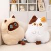 Sait Dudu Cute Calico Cat Plush Pillow - Big Eyes Siamese Cat Ornament, Perfect Birthday Gift