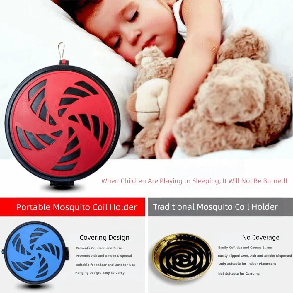 New Iron Mosquito Incense Box Disc Portable Mosquito Storage Box Fire Prevention Hangable Coil Holder Mosquito Repellent