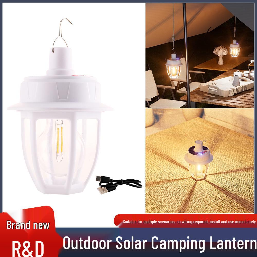 Multifunctional Solar Camping Lantern: Super Bright, Handheld, Hanging Light for Outdoor and Tent Use