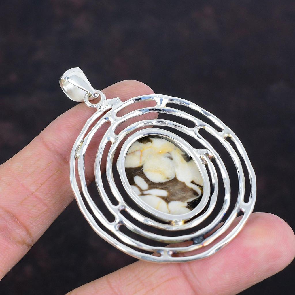 Peanut Wood Jasper Pendant Handmade Pendant Gemstone Unique Jewelry 925 Sterling Silver Pendant Women Pendant Gifts For Mom Designer Jewelry