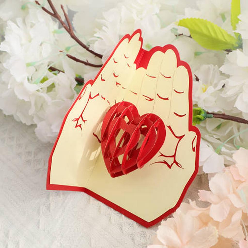 3D Pop UP Love Card for Wife and Girlfriend Gift for Valentines Day Anniversary Wedding Invitation Greeting Thank You Cards