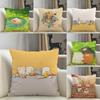 Decorazione Ragazza Animale Cartone Animato Carina 2 Federe Federa in Lino Naturale Decorazione Double-Sided Federa per Cuscino da Divano Decorazione per la Casa