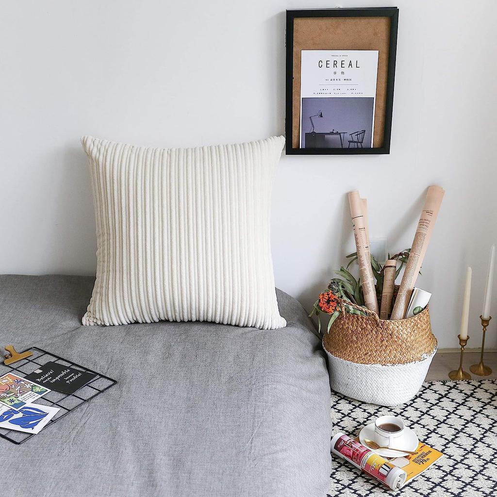 Cord Samt Dick Gestreiftes Kissen Kissenbezug Sofa Dekokissenbezug Bettkissenbezug