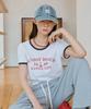 LEE Women Typing Ringer T-Shirt White