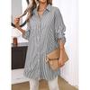 Ladies' Spring New Striped Shirt Dress
