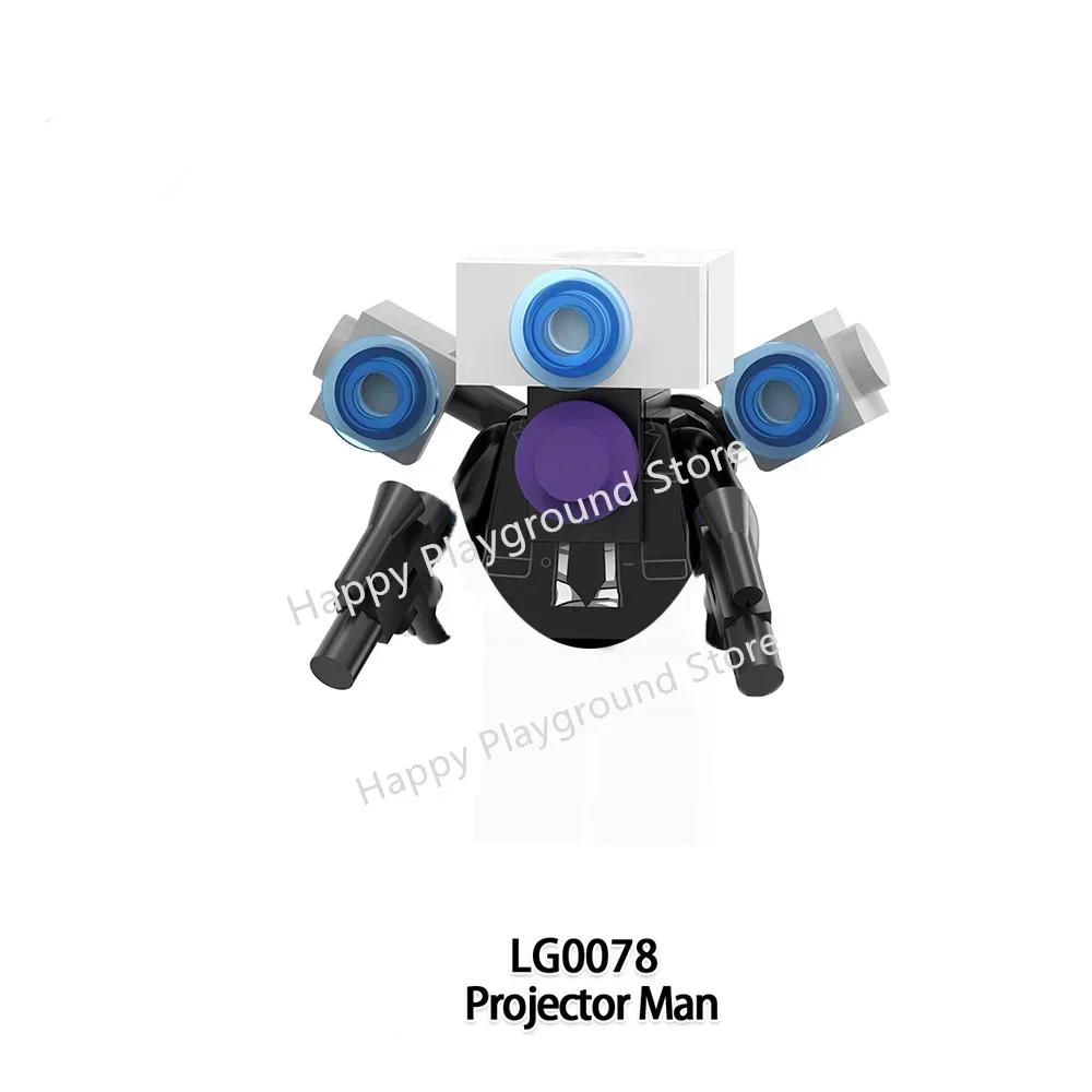 Skibidi Toilet Man Anime Cartoon Bricks Dolls Cameraman Speakerman TV Man Mini Action Bricks Toy Figures Building Blocks