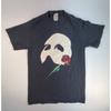 Vintage Phantom of the Opera T-Shirt Black Small 1986 Mask Rose Musical Graphic
