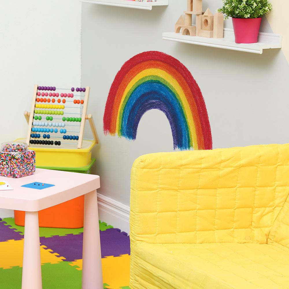 Creative Rainbow Painting Game Room Bedroom Home Decoration and Beautification Wall Stickers