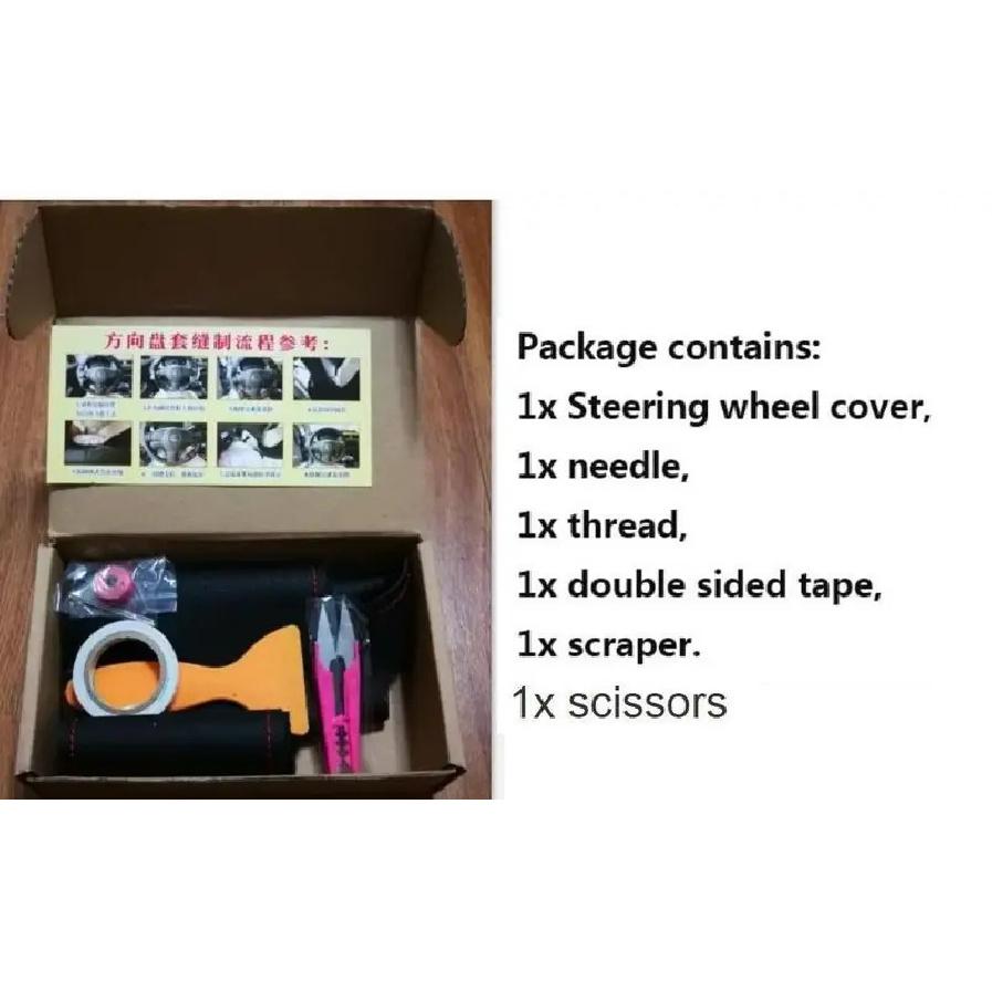 Δερμάτινο κάλυμμα τιμονιού αυτοκινήτου για ράψιμο Για Toyota Land Cruiser Prado 120 Land Cruiser (2003-2007) Τακόμα(2005-2011)