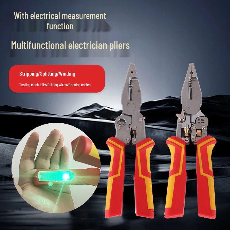 10-in-1 High-Config Multifunction Wire Stripper & Crimper with Voltage Testing