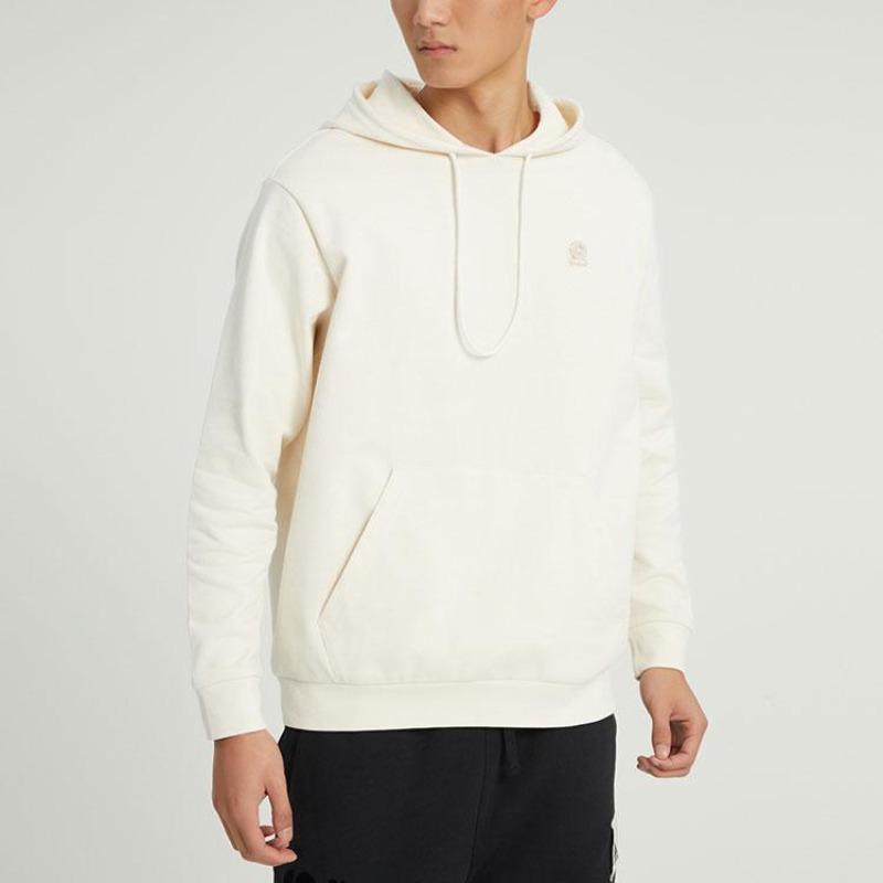 adidas Neo Essentials Logo Embroidered Knit Hoodie Unisex Hoodies Off-White HY8531