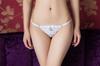 Cute and Attractive Design Free White B R-Style T-Back Women's Panties, 4-Pack (JP, Alphabet, Size, Set)