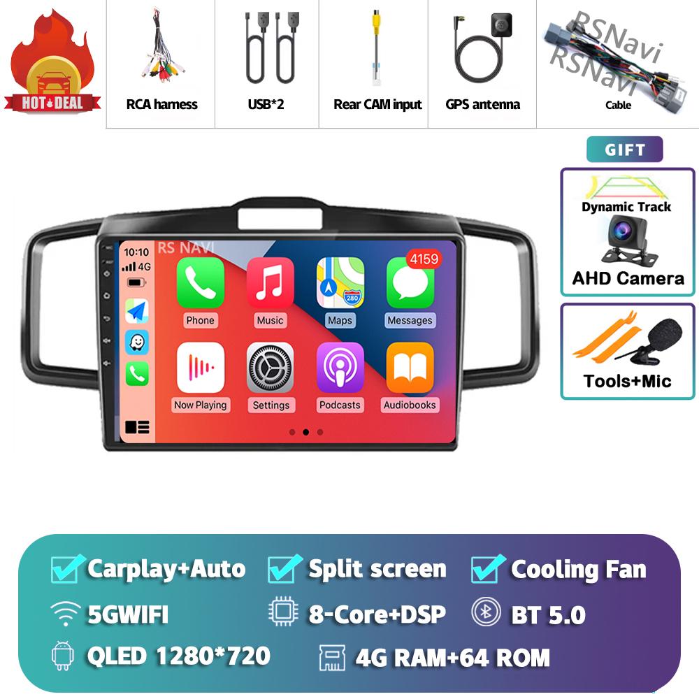 Android 14 Carplay Car Radio For Honda Freed 2008 - 2016 Multimedia Video Player Navigation GPS Stereo AI Voice DVD 360 Camera