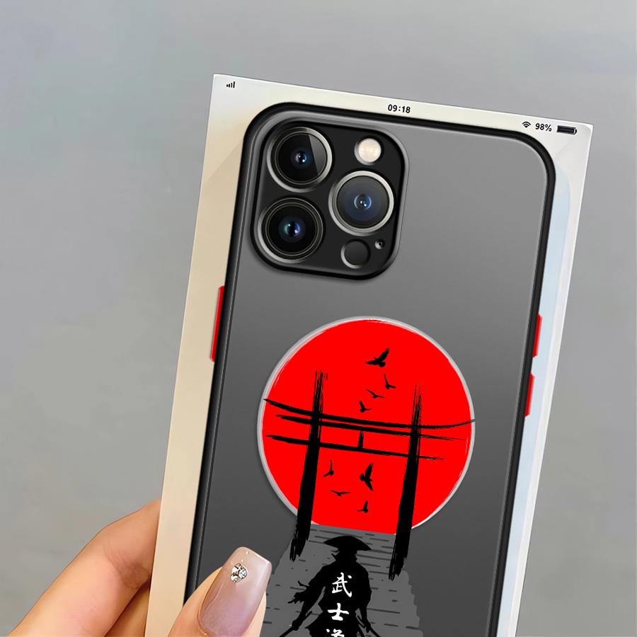 Case for iPhone 17 Pro Max 7 8 SE 12 16 Plus 15 13 Mini XS XR 14 Air 11 Funda Back Phone Cover Japanese Samurai