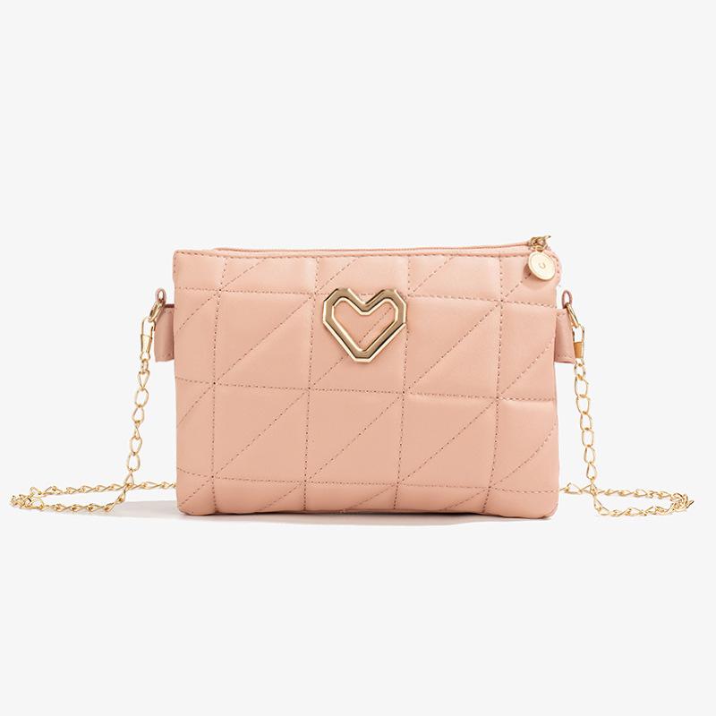 

Сумка женская новая модная и простая сумка-клатч трендовая повседневная корейская версия вышитая нитью сумка через плечо популярная сумка-конверт 21*3*16 розовый