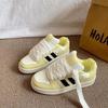 Korean version of girls lace-up white shoes 2025 autumn new trendy cool casual shoes boys fashion running board shoes