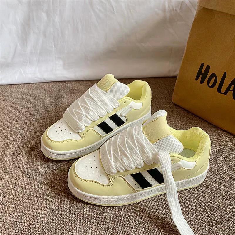 Korean version of girls lace-up white shoes 2025 autumn new trendy cool casual shoes boys fashion running board shoes