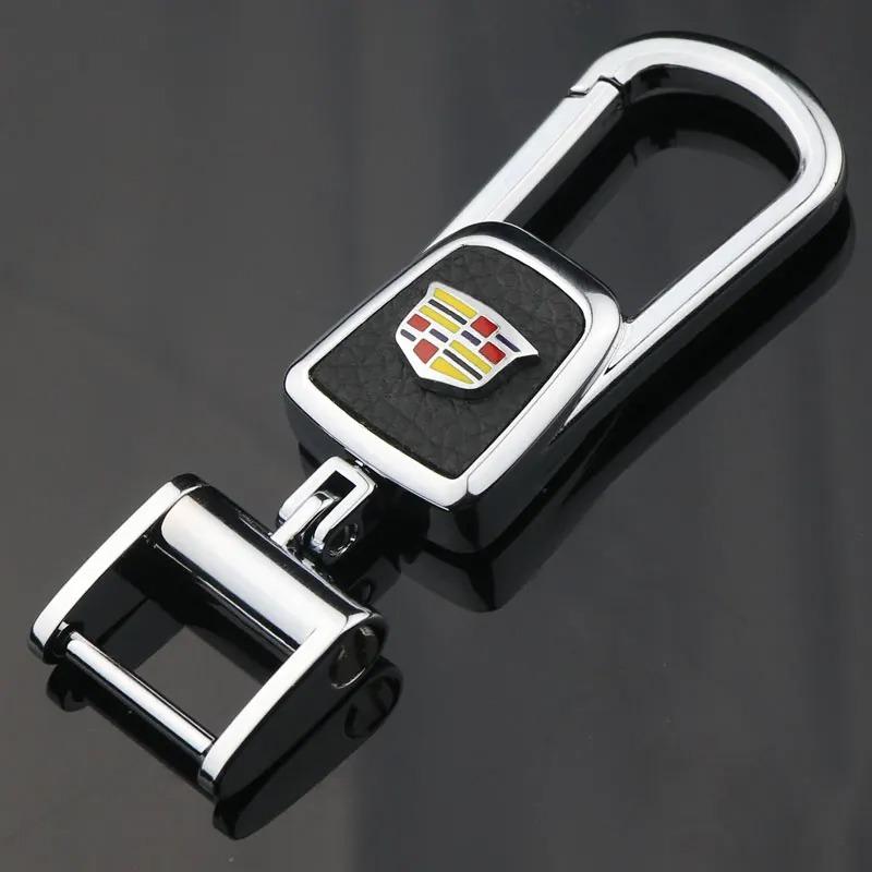 For Cadillac ATS BLS CT4 CTS EXT SLS SRX XT5 XT6 XTS Escalade Deville DTS Fashion Car Metal Keychain Key Rings Holder Decoration