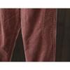 Corduroy Trousers for Women Elastic Waistband, Solid Color Trousers Autumn Spring Women Casual Trousers with Fabric Pockets