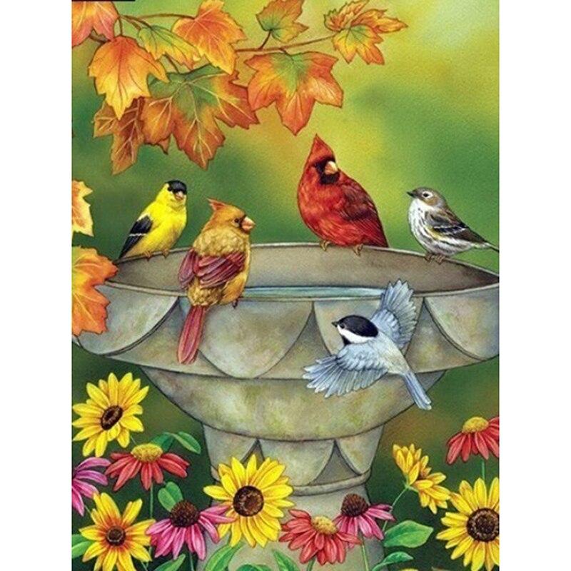 Bird DIY 5D Diamond Painting Full Round Resin Rhinestone Mosaic Animal Flower Diamond Embroidery Cross Stitch Kits Home Decor