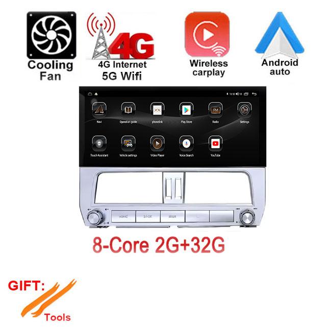 

12.3 For Toyota Prado 2018 Android 14 DSP Car Radio Multimedia Video Player GPS Navigation Stereo WiFi BT Carplay Auto