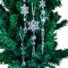 Christmas Tree Ornaments Set With Snowflake And Icicle Designs, Shatterproof Clear Acrylic Decoration Kit For Winter Weddings