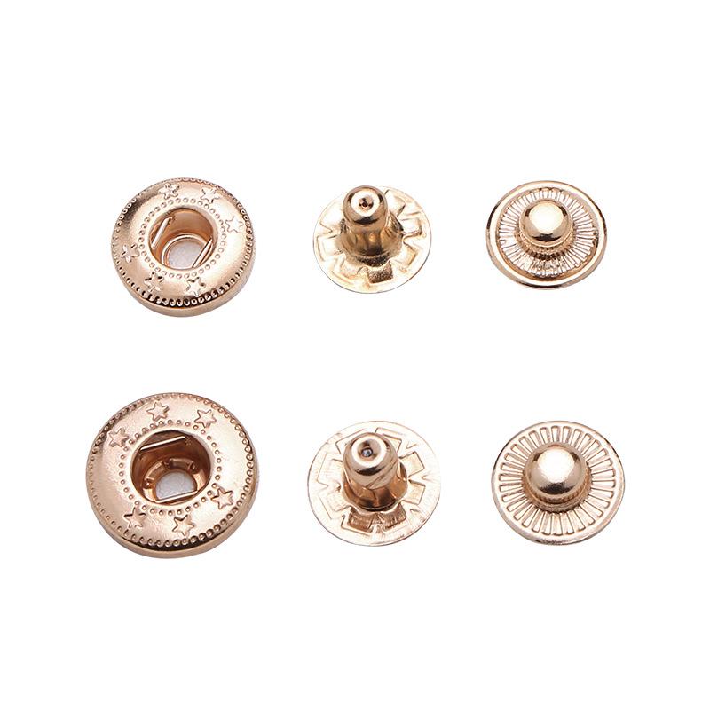 Metal Snap Fasteners 633/831: Copper Male & Female Press Studs for Jackets