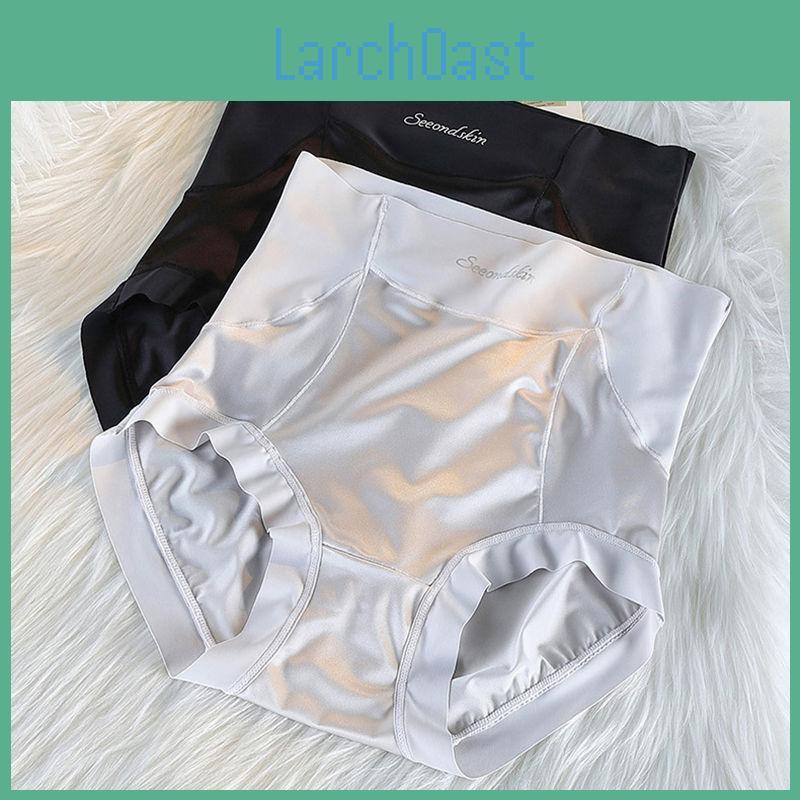 Highwaisted Tummy Control Womens Butt Lifting Underwear Seamless Antiroll Edge Light Luxury Ice Silk Satin Thin Shorts